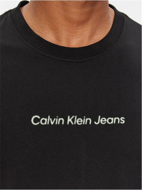 mirrored ck logo tee CALVIN KLEIN JEANS | J30J324646BEH